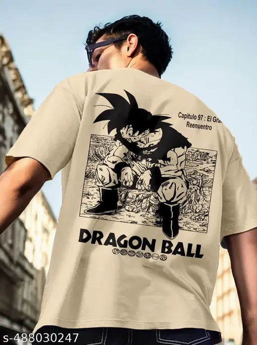 Oversize T-shirt|| Cotton Round Neck T-Shirt | Anime Print Oversized T-Shirt | Back Print Cotton T-Shirt |