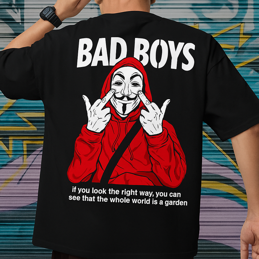 BAD BOYS Oversized Printed T-Shirt – Street Style Attitude