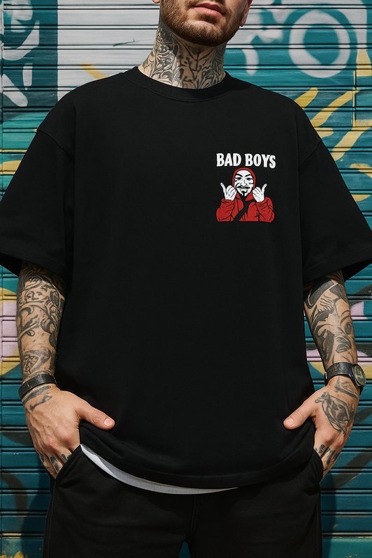 BAD BOYS Oversized Printed T-Shirt – Street Style Attitude